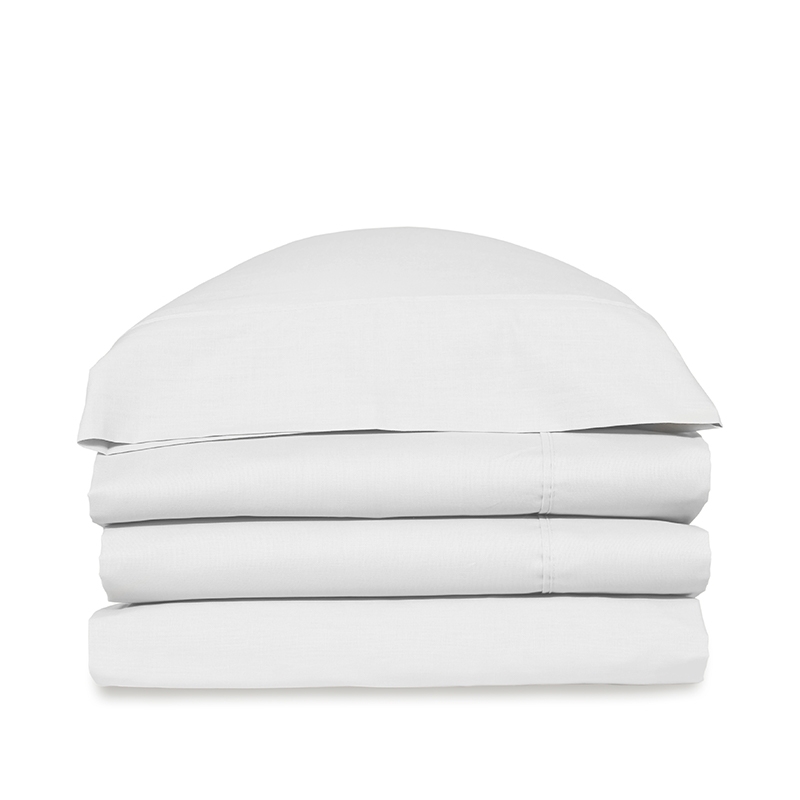 Juego de sábanas blancas 100% algodón para cama de 180 cm 4pz