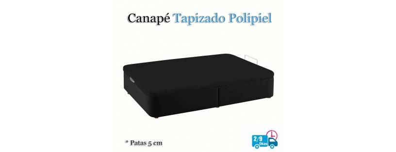 CANAPE TAPIZADO POLIPIEL ( PATAS 5 CM).