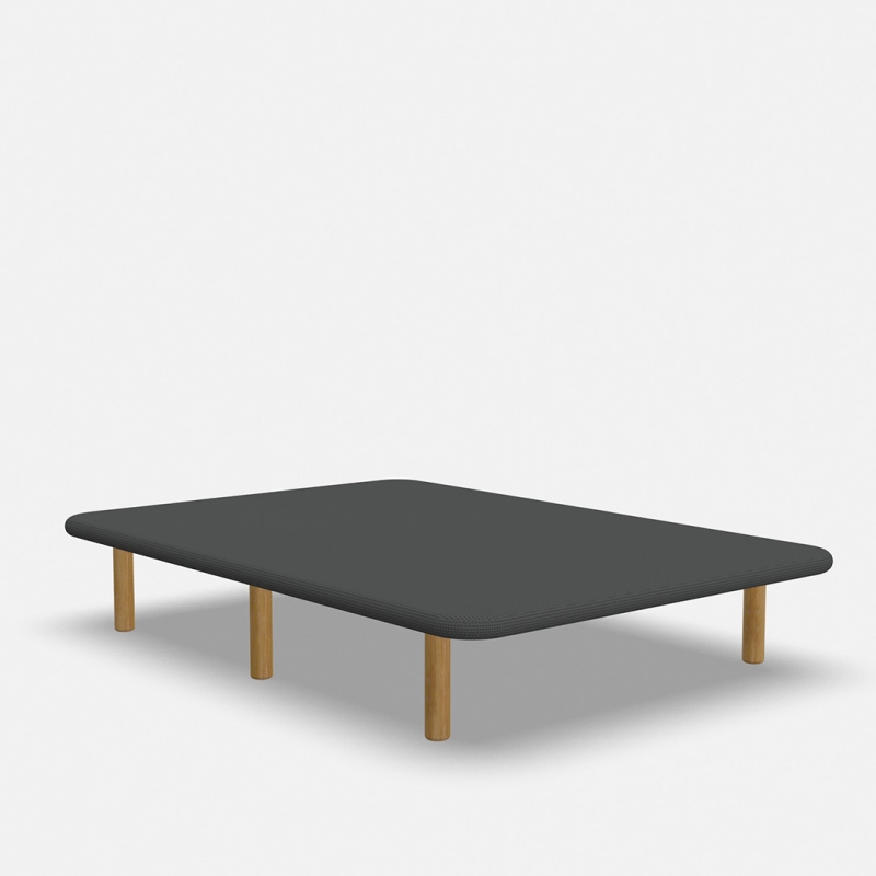 3D Gris-Con patas de madera de Haya Natural (+28€)