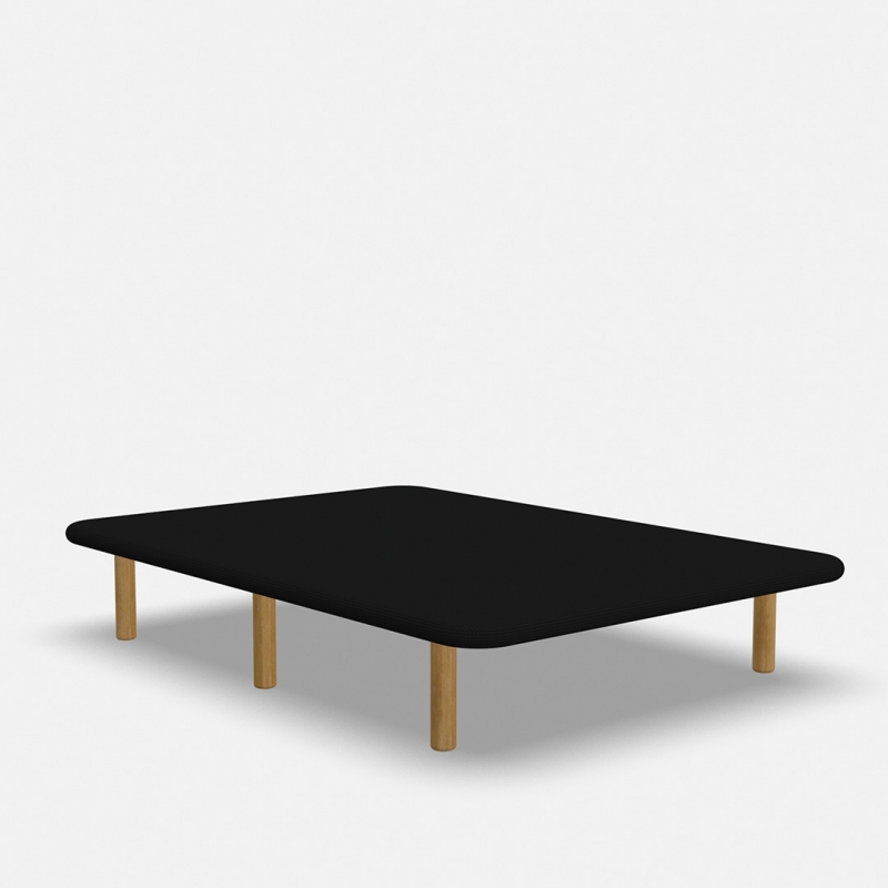 3D Negro-Con patas de madera de Haya Natural (+28€)