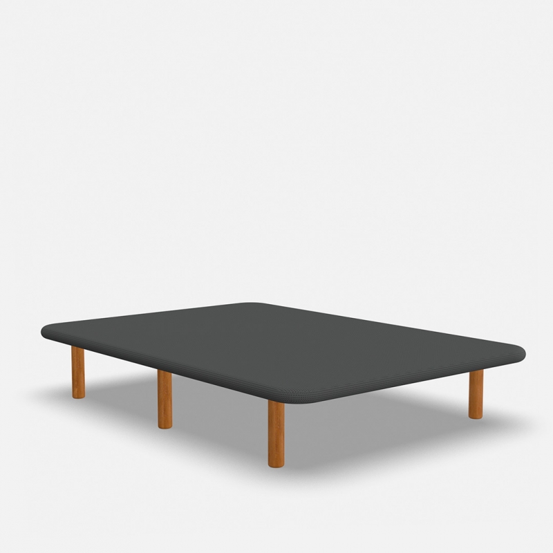 3D Gris Antideslizante-Con patas de madera Cerezo (+28€)