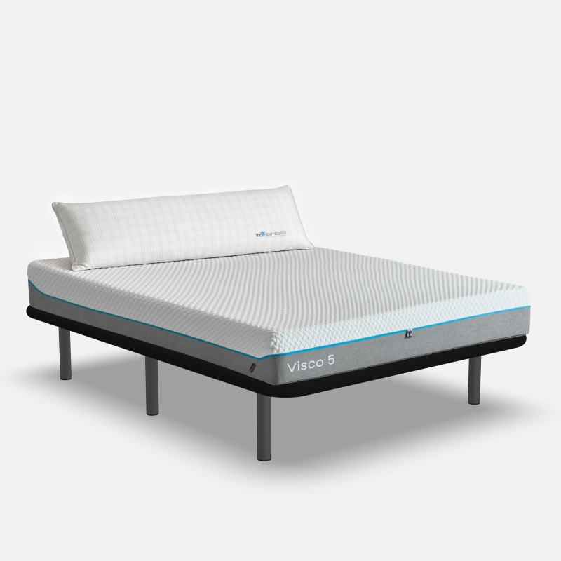 Pack Visco 5 | Colchón + Base Tapizada + Almohada